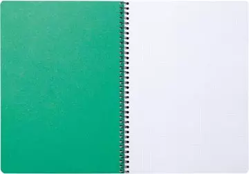 Een Clairefontaine FOREVER spiraalschrift, gerecycleerd, A4, 90g, 120 bladzijden, geruit 5 mm, groen koop je bij ShopXPress