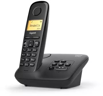 Een Gigaset A270A DECT draadloze telefoon met antwoordapparaat, zwart koop je bij ShopXPress