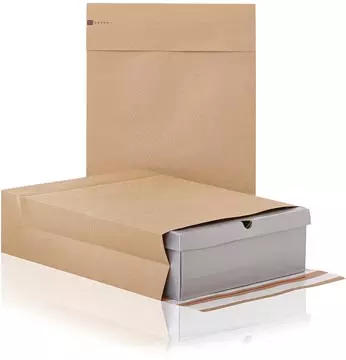 Een e-Green enveloppen met blokbodem, ft 350 x 450 x 120 + 100 mm, doos van 200 stuks koop je bij ShopXPress