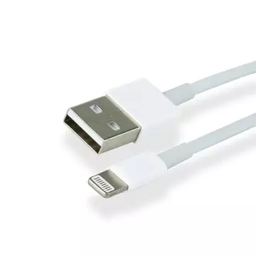 Een Greenmouse Lightning kabel, USB-A naar 8-pin, 1 m, wit koop je bij ShopXPress