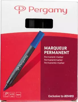 Een Pergamy permanent marker met ronde punt, zwart koop je bij ShopXPress