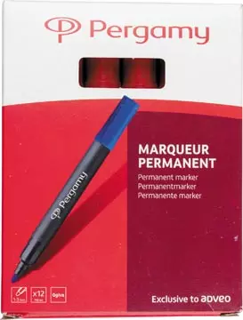 Een Pergamy permanent marker met ronde punt, rood koop je bij ShopXPress