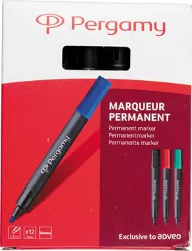 Een Pergamy permanent marker met beitelpunt, zwart koop je bij ShopXPress