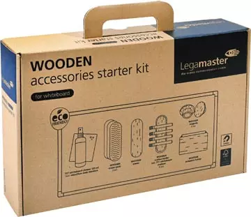 Een Legamaster WOODEN starterkit voor whiteboards, doos koop je bij ShopXPress