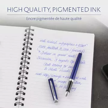 Een Waterman inktpatronen Standard Long, blauw (Serenity), blister van 32 stuks koop je bij ShopXPress