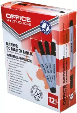 Een Office Products whiteboard marker 1-3 mm, rond, zwart koop je bij ShopXPress