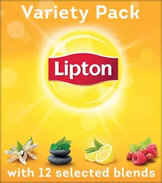 Een Lipton Variety Pack, 12 smaken, display van 180 zakjes koop je bij ShopXPress