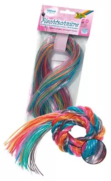 Een Folia scoubidou draad met glitter, pak met 50 draden koop je bij ShopXPress