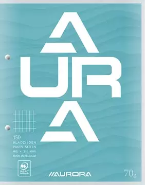 Een Aurora cursusblok, ft 16,5 x 21 cm, 75 vel, 2-gaatsperforatie, commercieel geruit koop je bij ShopXPress