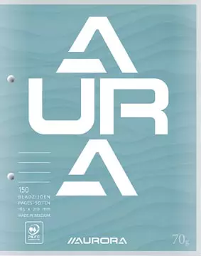 Een Aurora cursusblok, ft 16,5 x 21 cm, 75 vel, 2-gaatsperforatie, gelijnd koop je bij ShopXPress