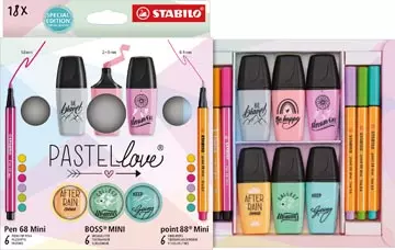 Een STABILO Pastellove set, koffertje van 18 stuks koop je bij ShopXPress