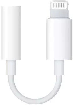 Een Apple Lightning (8-pin) naar 3.5 mm jack adapter, wit koop je bij ShopXPress