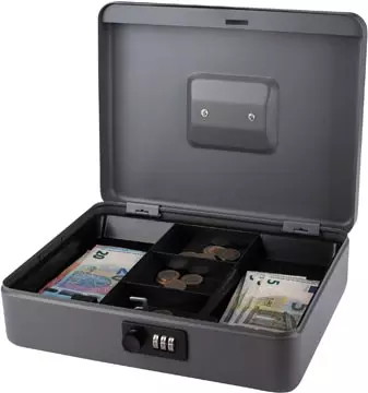 Een Pavo geldkoffer 12 inch met 3-dlig cijferslot, donkergrijs koop je bij ShopXPress