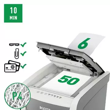 Een Leitz IQ Auto+ Small Office 50X Papiervernietiger P4 koop je bij ShopXPress