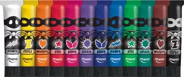 Een Maped Color'Peps plakkaatverf, tubes van 12 ml, ophangdoos met 12 tubes in geassorteerde kleuren koop je bij ShopXPress