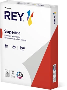 Een Rey Superior Document printpapier ft A4, 80 g, pak van 500 vel koop je bij Supplierz BV