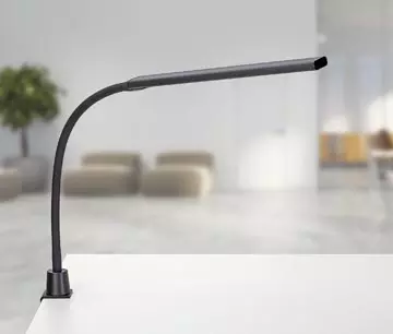 Een Maul bureaulamp LED Pirro, warmwit licht, dimbaar, met tafelklem, zwart koop je bij ShopXPress
