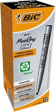 Een Bic permanent marker ECOlutions, schrijfbreedte 1,1 mm, fijne punt, zwart koop je bij ShopXPress