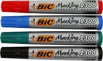 Een Bic permanent marker Marking 2300 ECOlutions, doos van 4 stuks, assorti koop je bij ShopXPress