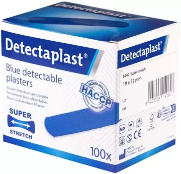 Een Detectaplast Elastic textielpleister, ft 19 x 72 mm, pak van 100 stuks koop je bij ShopXPress