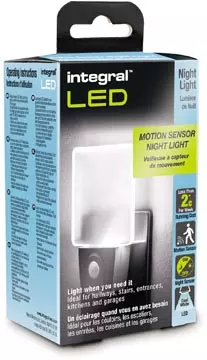 Een Integral LED oriëntatielamp met autosensor, op netstroom koop je bij ShopXPress