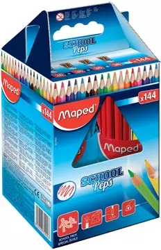 Een Maped kleurpotlood Color'Peps, 144 potloden (classpack) koop je bij ShopXPress