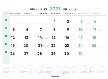 Een Brepols maandkalender, 2025 koop je bij ShopXPress