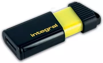 Een Integral Pulse USB 2.0 stick, 64 GB, zwart/geel koop je bij ShopXPress