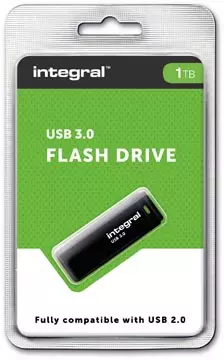 Een Integral USB stick 3.0 Black, 1 TB, zwart koop je bij ShopXPress