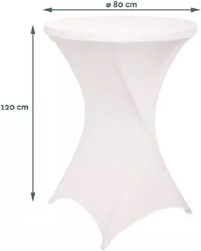 Een Hoes voor statafel, diameter 80 cm, wit koop je bij ShopXPress