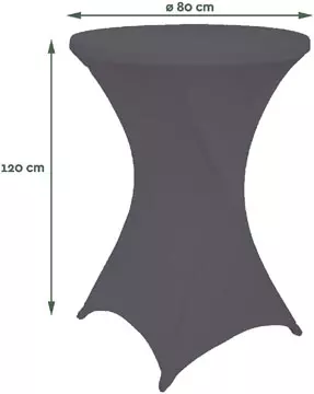 Een Hoes voor statafel, diameter 80 cm, antraciet-grijs koop je bij ShopXPress