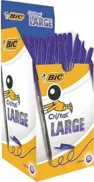 Een Bic balpen Cristal Large, brede punt, blauw koop je bij ShopXPress