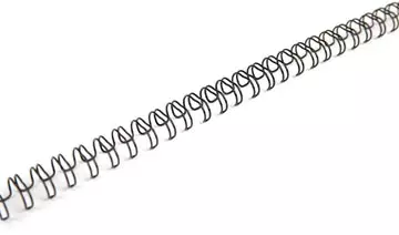 Een Pergamy draadruggen, pak van 100 stuks, 6,4 mm, zwart koop je bij ShopXPress