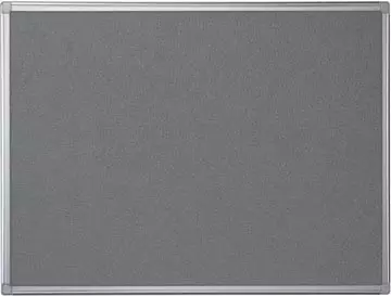 Een Pergamy textielbord met aluminium frame ft 60 x 90 cm, grijs koop je bij ShopXPress