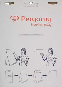 Een Pergamy zelfklevend table top flipchartblok, ft 58,5 x 50 cm, blanco, pak met 20 blad koop je bij ShopXPress