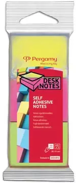 Een Pergamy notes, ft 38 x 51 mm, pak van 3, neon geel, neon roze en neon groen koop je bij ShopXPress