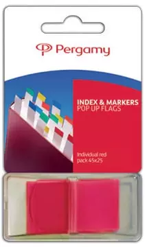 Een Pergamy index ft 43 x 25 mm, rood koop je bij ShopXPress