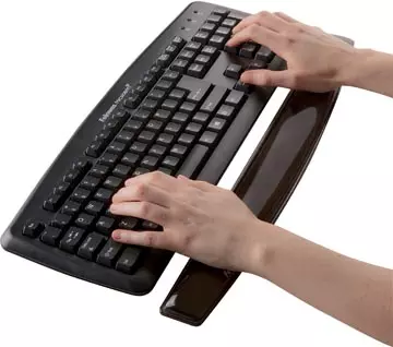 Een Fellowes Crystals Gel toetsenbord polssteun, zwart koop je bij ShopXPress