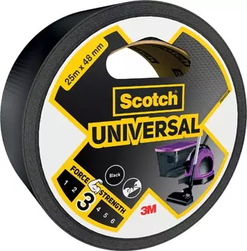 Een Scotch ducttape Universal, ft 48 mm x 25 m, zwart koop je bij ShopXPress