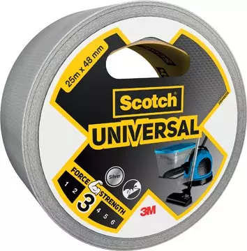 Een Scotch ducttape Universal, ft 48 mm x 25 m, zilver koop je bij ShopXPress