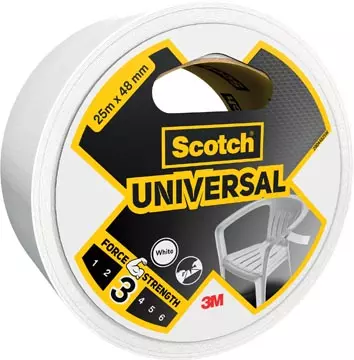 Een Scotch ducttape Universal, ft 48 mm x 25 m, wit koop je bij ShopXPress