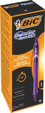 Een Bic Gel-ocity Quick Dry gelroller, paars koop je bij ShopXPress