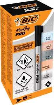 Een Bic markeerstift Marking Pro, beitelpunt, zwart koop je bij ShopXPress