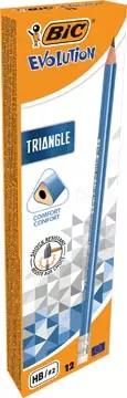 Een Bic potlood Evolution Triangle, met gom koop je bij ShopXPress