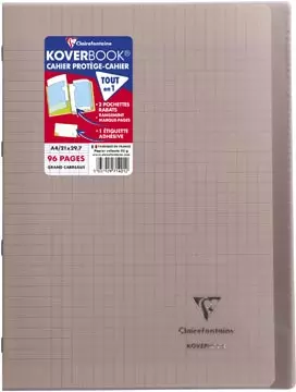 Een Clairefontaine schrift Koverbook voor ft A4, 96 bladzijden, kaft in PP, seyès, geassorteerde kleuren koop je bij ShopXPress