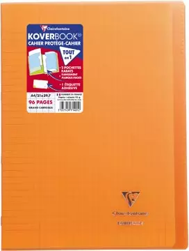 Een Clairefontaine schrift Koverbook voor ft A4, 96 bladzijden, kaft in PP, seyès, geassorteerde kleuren koop je bij ShopXPress