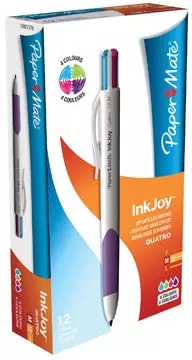 Een Paper Mate Inkjoy Quatro Fun 4-kleurenbalpen, medium, pastel inktkleuren koop je bij ShopXPress