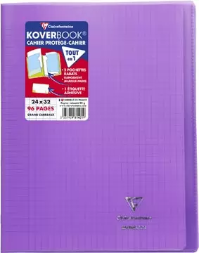 Een Clairefontaine schrift Koverbook voor ft A4+, 96 bladzijden, kaft in PP, seyès, transparant koop je bij ShopXPress