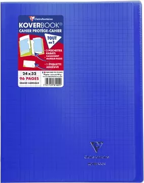 Een Clairefontaine schrift Koverbook voor ft A4+, 96 bladzijden, kaft in PP, seyès, transparant koop je bij ShopXPress