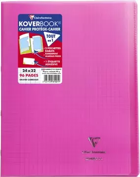 Een Clairefontaine schrift Koverbook voor ft A4+, 96 bladzijden, kaft in PP, seyès, transparant koop je bij ShopXPress